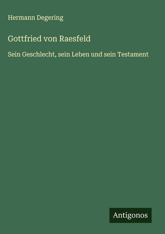Produktbild: Gottfried von Raesfeld