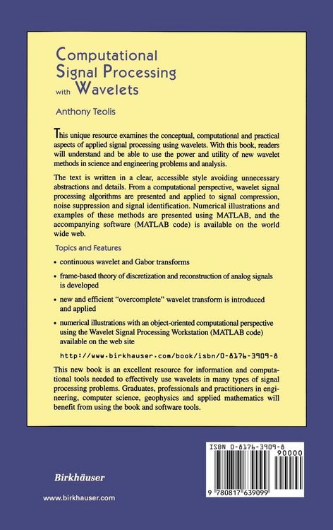 Produktbild: Computational Signal Processing with Wavelets