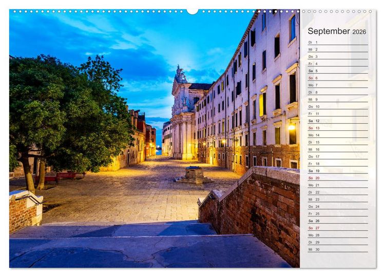 Produktbild: Venedig - Stille Momente (hochwertiger Premium Wandkalender 2026 DIN A2 quer), Kunstdruck in Hochglanz