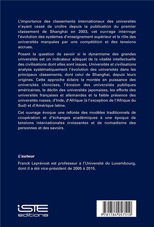 Produktbild: Universit&eacute;s et civilisations