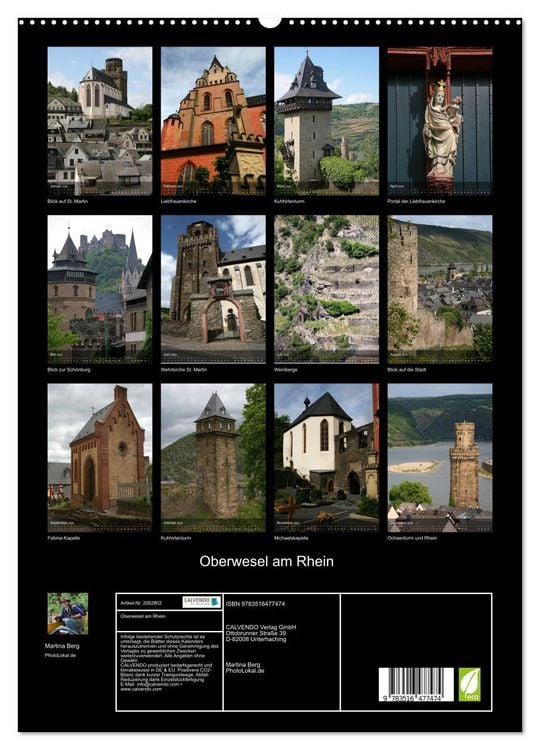 Produktbild: Oberwesel am Rhein (hochwertiger Premium Wandkalender 2026 DIN A2 hoch), Kunstdruck in Hochglanz