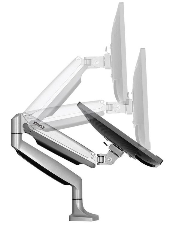 Produktbild: SpeaKa Professional Monitorhalterung SP-MM-920 1 Display(s) 33,0 cm (13") - 81,3 cm (32") Silber Schwenkbar, Neigbar, H&ouml;henverstellbar, Rotierbar