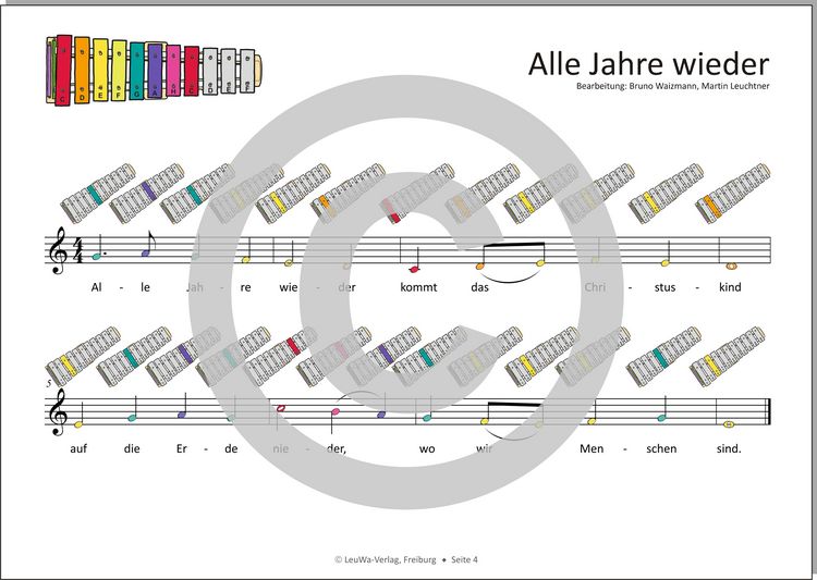 Produktbild: Einfacher!-Geht-Nicht: 24 Weihnachtslieder für das SONOR BWG Boomwhackers Glockenspiel mit CD