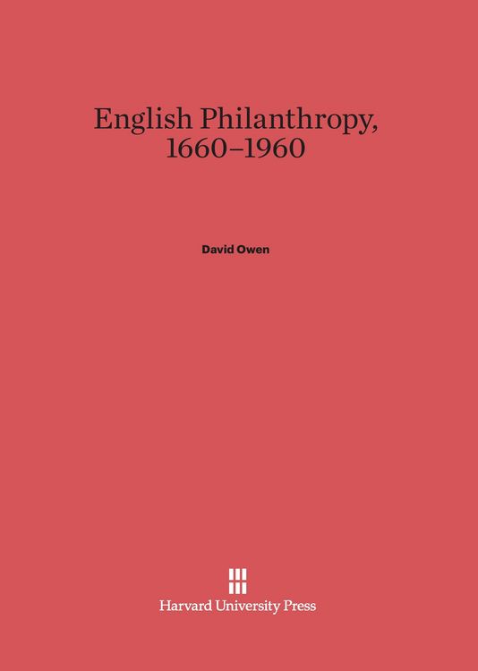 Produktbild: English Philanthropy, 1660-1960