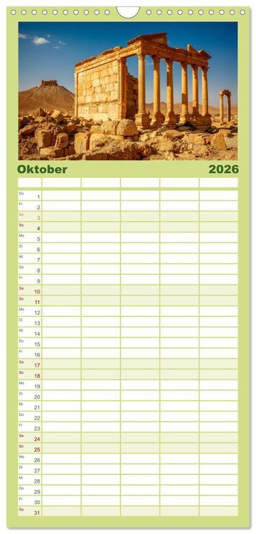 Produktbild: Familienplaner 2026 - Syrien - Erinnerungen mit 5 Spalten (Wandkalender, 21 x 45 cm) CALVENDO