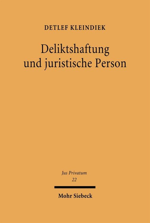 Produktbild: Deliktshaftung und juristische Person