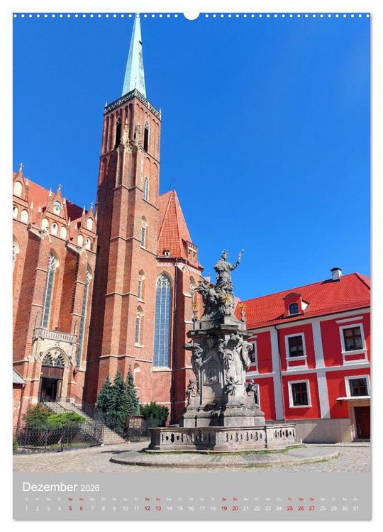 Produktbild: Breslau - Historische Mitte und Dominsel (Wandkalender 2026 DIN A2 hoch), CALVENDO Monatskalender