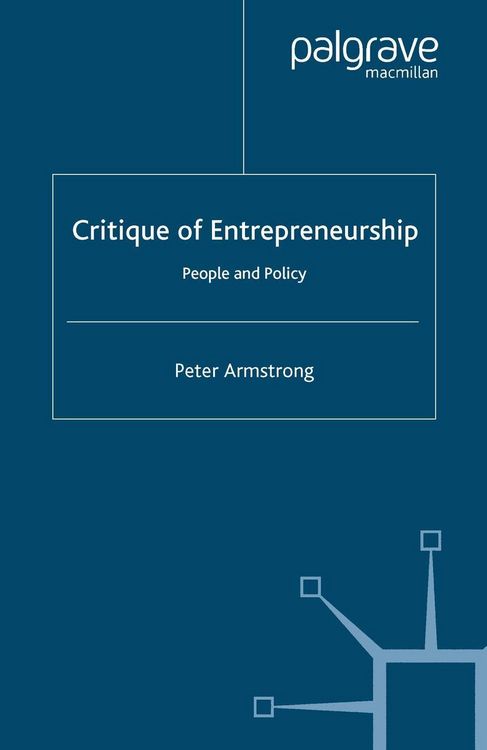 Produktbild: Critique of Entrepreneurship