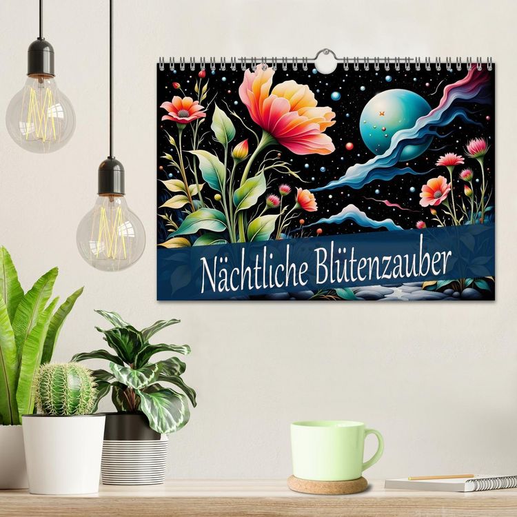 Produktbild: N&auml;chtliche Bl&uuml;tenzauber (Wandkalender 2026 DIN A4 quer), CALVENDO Monatskalender