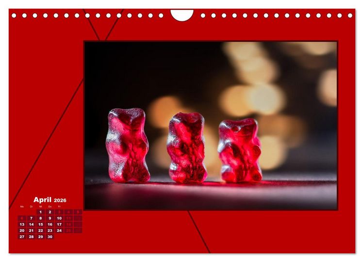 Produktbild: Powerfarbe Rot (Wandkalender 2026 DIN A4 quer), CALVENDO Monatskalender