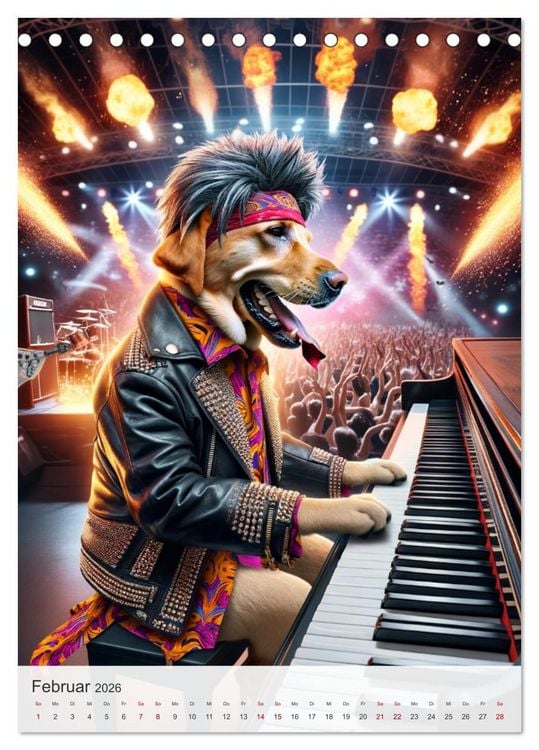 Produktbild: Rockstar Labbi (Tischkalender 2026 DIN A5 hoch), CALVENDO Monatskalender