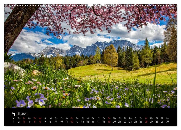 Produktbild: Bergblicke - Karwendel (Wandkalender 2026 DIN A2 quer), CALVENDO Monatskalender