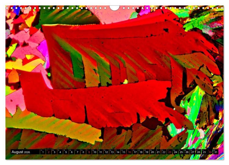 Produktbild: Surreale Farbwelten - Mikrokristalle (Wandkalender 2026 DIN A3 quer), CALVENDO Monatskalender