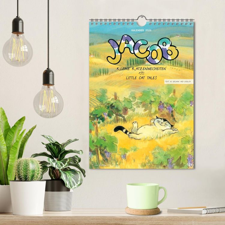 Produktbild: Kater Jacob: kleine Katzenweisheiten (Wandkalender 2026 DIN A4 hoch), CALVENDO Monatskalender
