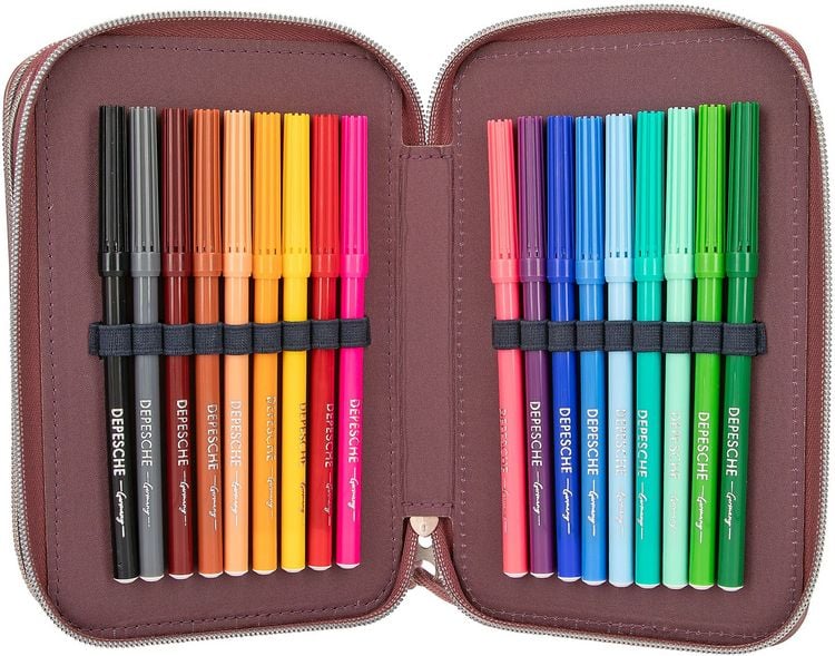 Produktbild: Miss Melody 3 Fach Federtasche Mit Stepp NIGHT HORSES