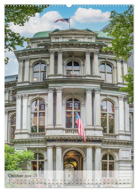 Produktbild: USA - Historisches Boston (hochwertiger Premium Wandkalender 2026 DIN A2 hoch), Kunstdruck in Hochglanz