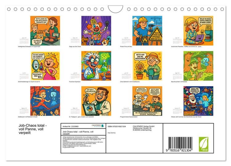 Produktbild: Job-Chaos total - voll Panne, voll verpeilt (Wandkalender 2027 DIN A4 quer), CALVENDO Monatskalender