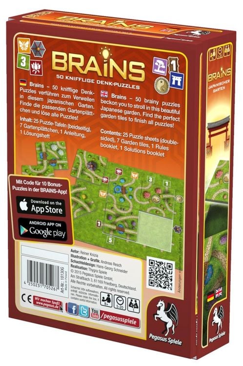 Produktbild: Pegasus - Brains, Japanischer Garten, Familienspiel, Brettspiel, Denk- und Logikspiel