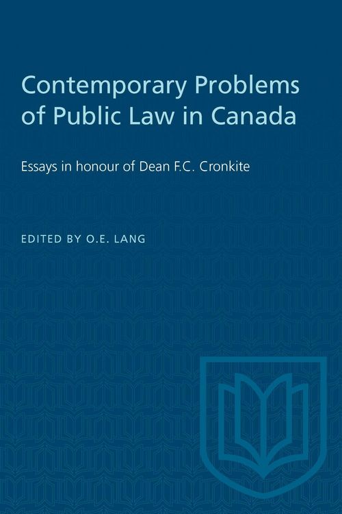 Produktbild: Contemporary Problems of Public Law in Canada