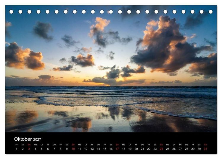 Produktbild: Faszination Meer und Wolken (Tischkalender 2027 DIN A5 quer), CALVENDO Monatskalender