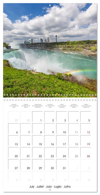 Produktbild: NIAGARA FALLS Idyllic impressions by day and night (Wall Calendar 2026 12 &times; 12 Inch) CALVENDO 12 Month Wall Calendar