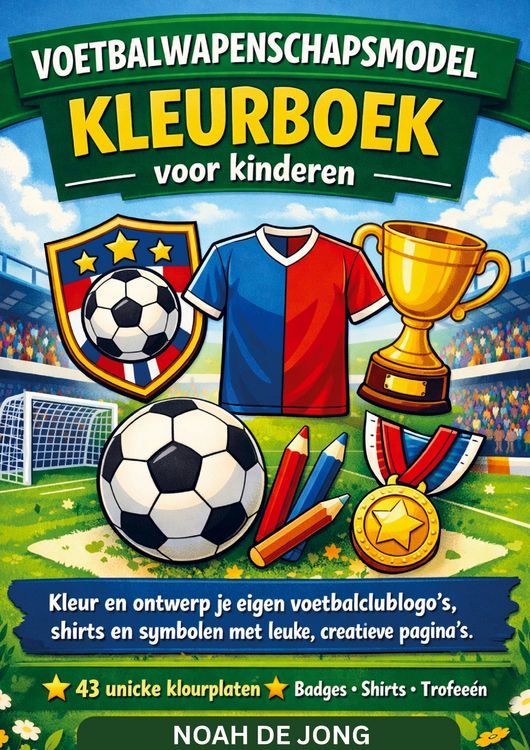 Produktbild: Voetbalwapenschapsmodel Kleurboek Voor Kinderen
