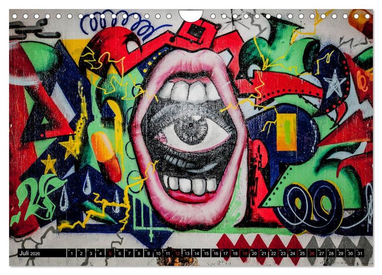 Produktbild: Street art D&uuml;sseldorf Michael Jaster (Wandkalender 2026 DIN A4 quer), CALVENDO Monatskalender