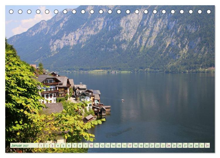 Produktbild: Hallstatt, Marktgemeinde am Hallst&auml;tter See (Tischkalender 2027 DIN A5 quer), CALVENDO Monatskalender