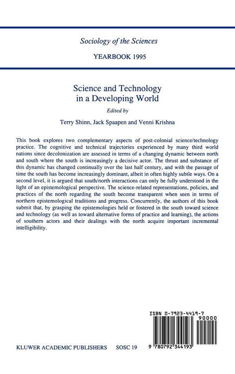 Produktbild: Science and Technology in a Developing World