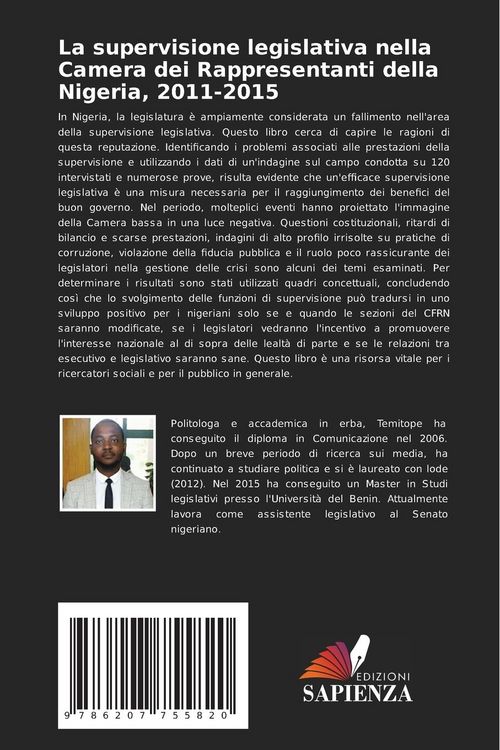 Produktbild: La supervisione legislativa nella Camera dei Rappresentanti della Nigeria, 2011-2015