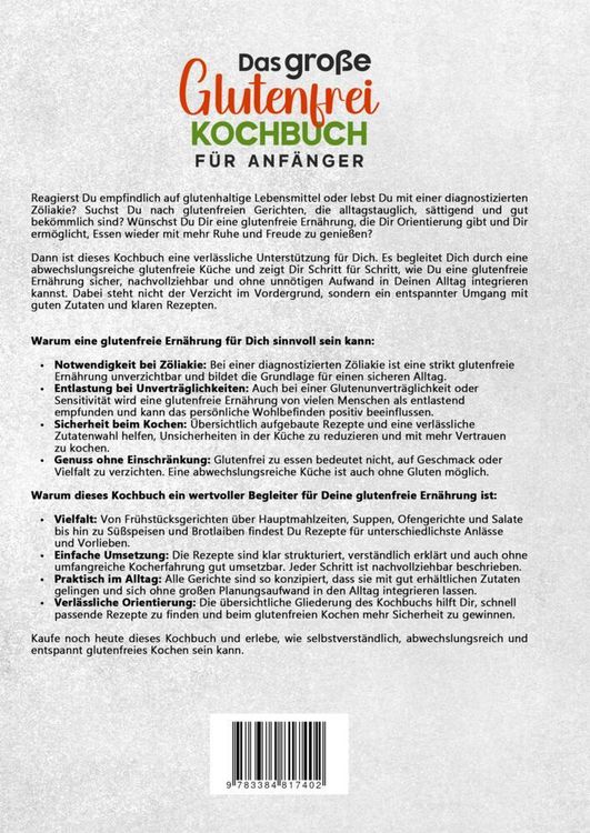 Produktbild: Das gro&szlig;e Glutenfrei Kochbuch f&uuml;r Anf&auml;nger