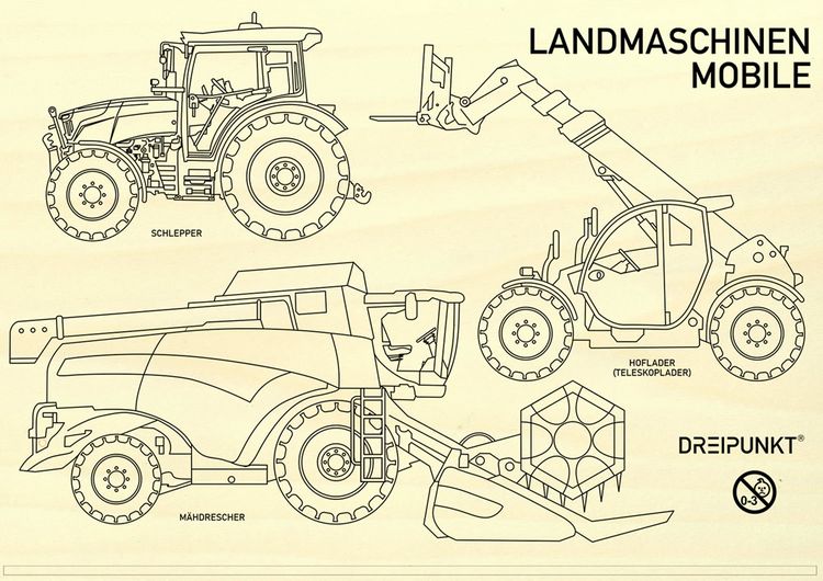 Produktbild: Laubsägevorlagen Landmaschinen (Mobile)