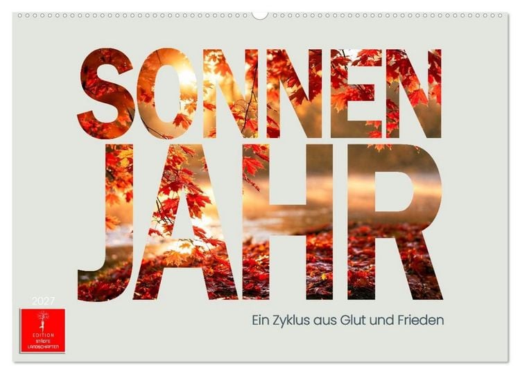 Produktbild: Sonnenjahr (Wandkalender 2027 DIN A2 quer), CALVENDO Monatskalender