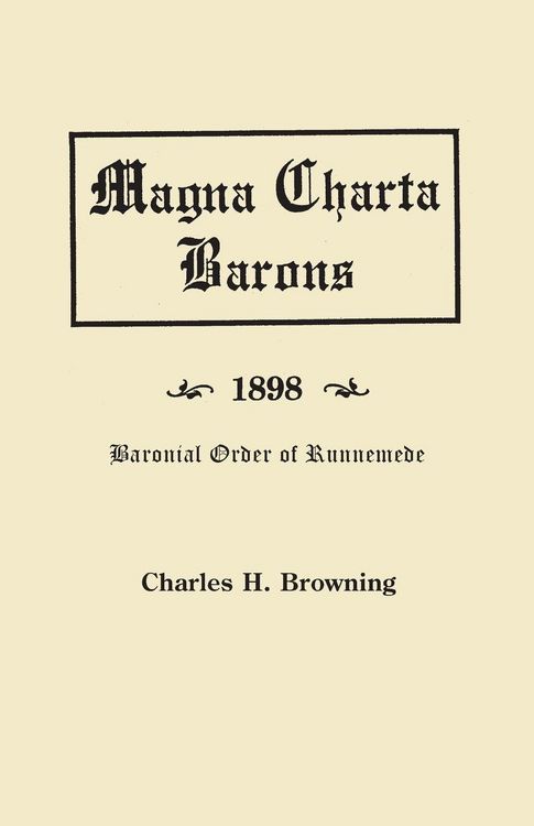 Produktbild: Magna Charta Barons and Their American Descendants [1898]