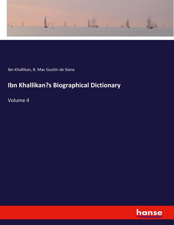 Produktbild: Ibn Khallikan's Biographical Dictionary