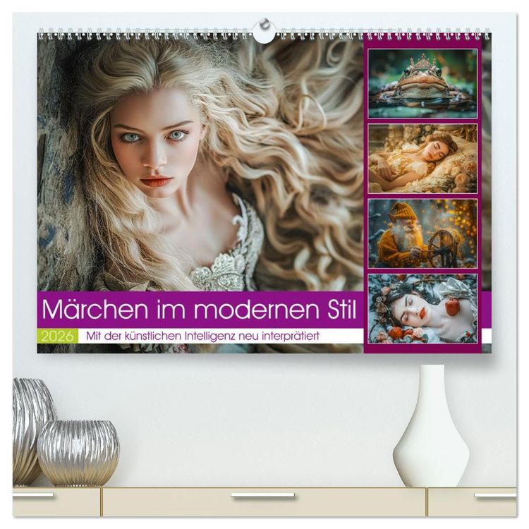 Produktbild: M&auml;rchen im modernen Stil (hochwertiger Premium Wandkalender 2026 DIN A2 quer), Kunstdruck in Hochglanz