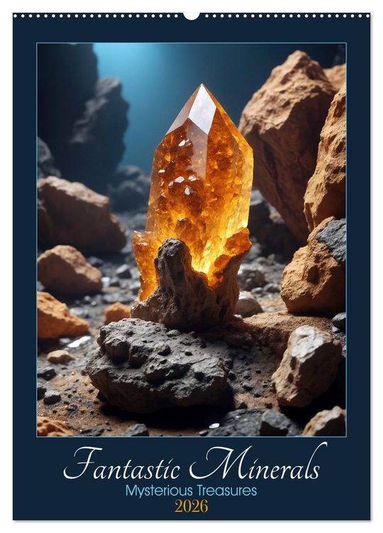 Produktbild: Fantastic Minerals - Mysterious Treasures (Wall Calendar 2026 DIN A2 portrait), CALVENDO 12 Month Wall Calendar