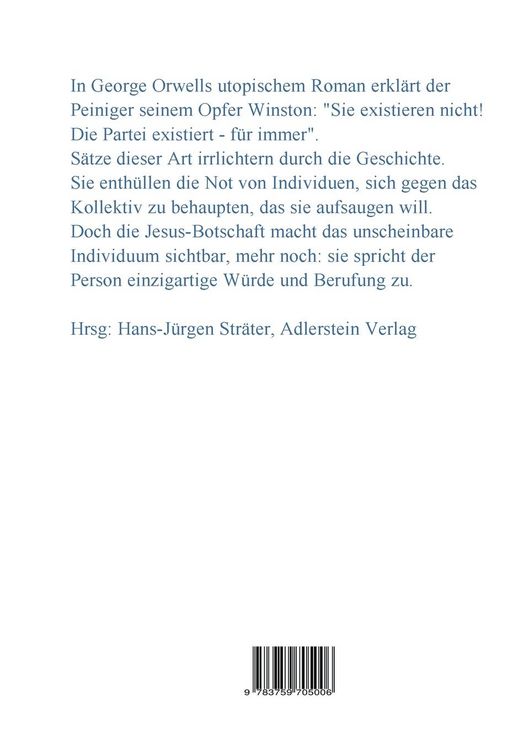 Produktbild: Der einmalige Mensch oder die Ausnahme als Regel