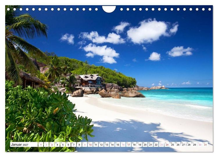 Produktbild: Seychellen Strandfeeling (Wandkalender 2027 DIN A4 quer), CALVENDO Monatskalender