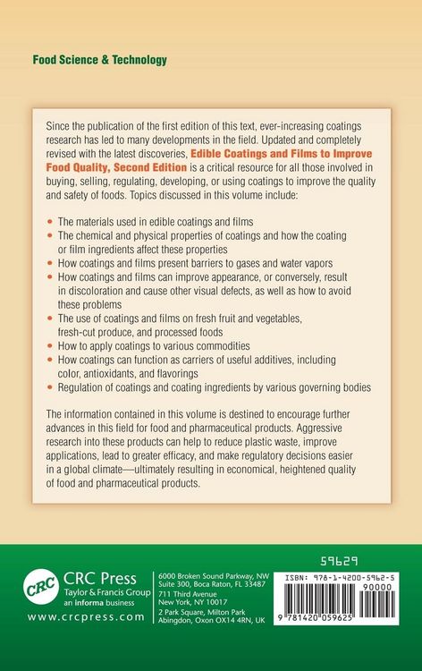 Produktbild: Edible Coatings and Films to Improve Food Quality