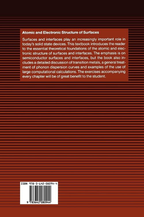 Produktbild: Atomic and Electronic Structure of Surfaces