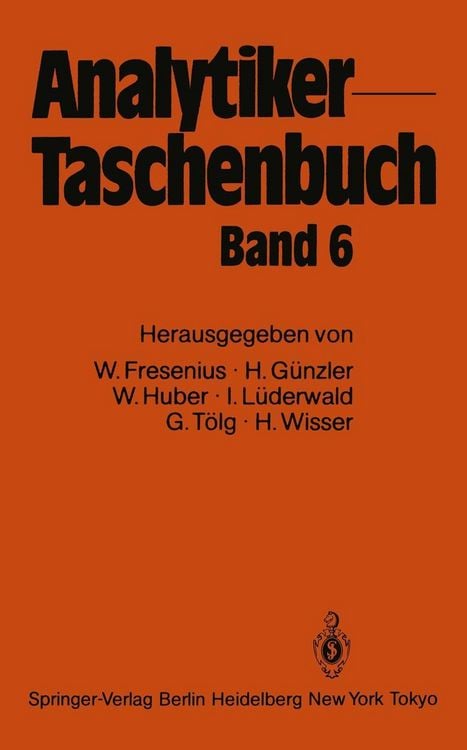Bild vom Artikel Analytiker-Taschenbuch vom Autor Wilhelm Fresenius