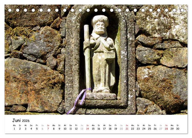 Produktbild: Jakobsweg - Camino Portugues Central (Tischkalender 2026 DIN A5 quer), CALVENDO Monatskalender
