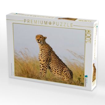 Produktbild: CALVENDO Puzzle Afrika: Gepard in der Masai Mara, Kenia | 1000 Teile Lege-Gr&ouml;&szlig;e 64x48cm Foto-Puzzle f&uuml;r gl&uuml;ckliche Stunden