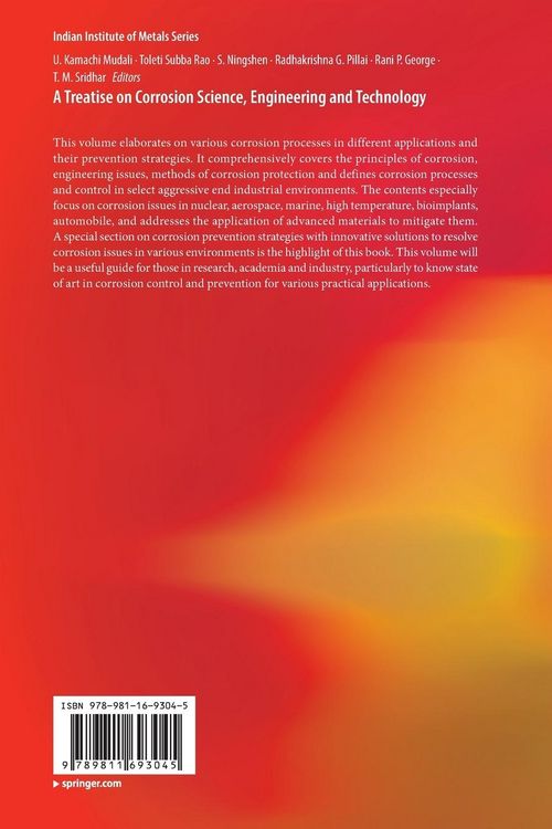 Produktbild: A Treatise on Corrosion Science, Engineering and Technology