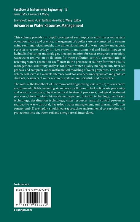 Produktbild: Advances in Water Resources Management