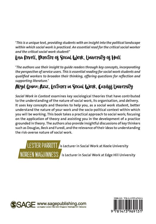 Produktbild: Social Work in Context
