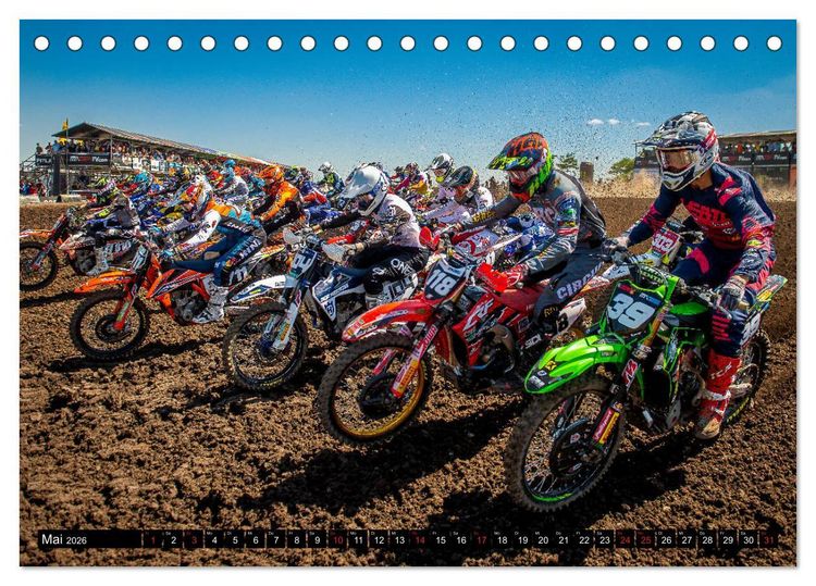 Produktbild: Blickpunkte Motocross (Tischkalender 2026 DIN A5 quer), CALVENDO Monatskalender