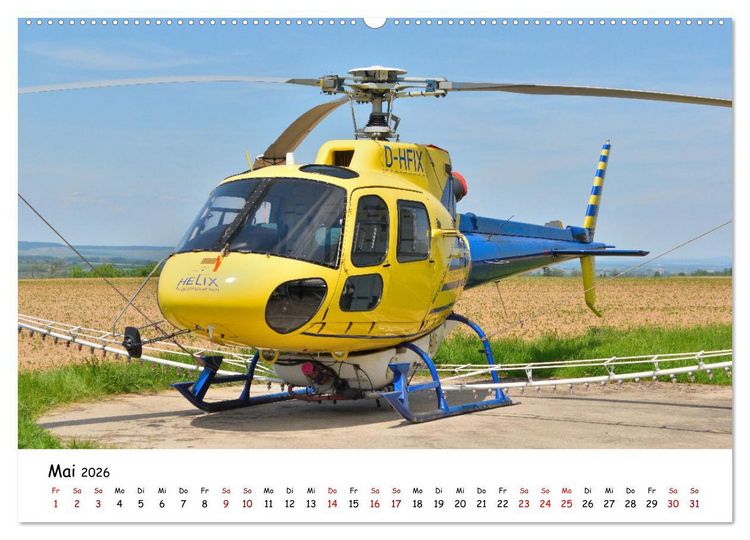 Produktbild: Die beeindruckende Welt der Hubschrauber (hochwertiger Premium Wandkalender 2026 DIN A2 quer), Kunstdruck in Hochglanz