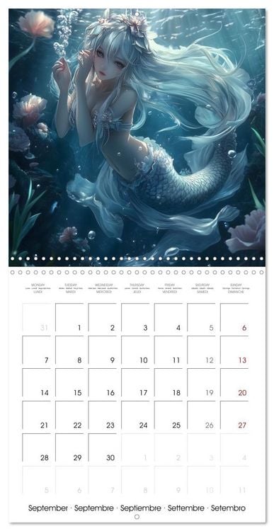 Produktbild: Mermaid Dreams - A Year of Enchanted Oceans (Wall Calendar 2026 12 &times; 12 Inch) CALVENDO 12 Month Wall Calendar